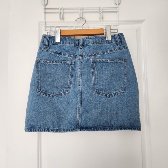 MINI DENIM SKIRT - MEDIUM - COTTON BIOLOGIQUE - SIMONS - Picture 2 of 4